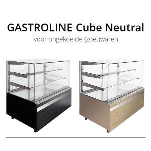 Gebaksvitrine GASTROLINE CUBE N (zonder koelsysteem)