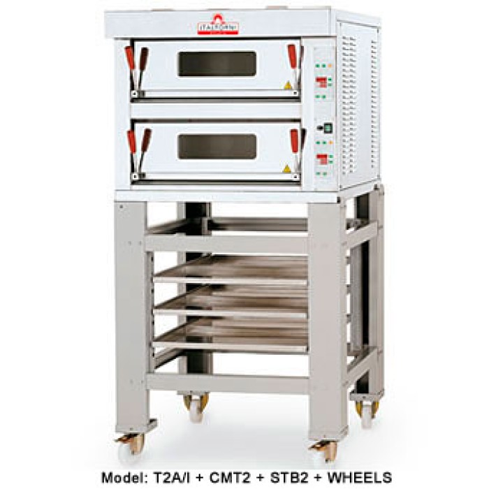 Pizzaoven Italforni Model TK C-2 Elektro 99x99 Inox