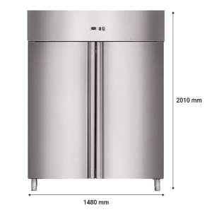 RVS koelkast GN2/1 1400 liter -2° tot +8° C