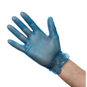 Hygiplas vinyl handschoenen blauw gepoederd L (100 stuks)