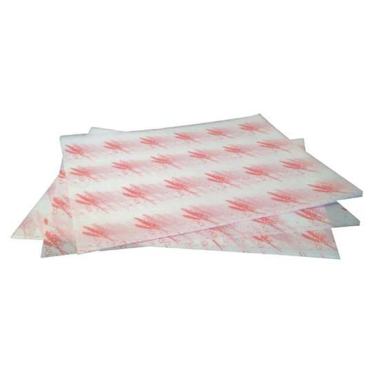 Vetvrij hamburger papier rood (1000 stuks)