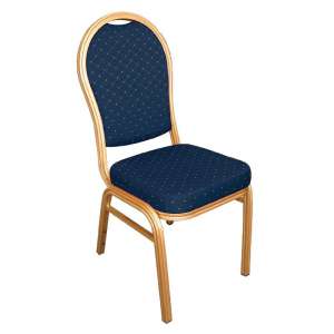 Bolero stapelstoel met ovale rug blauw (4 stuks)