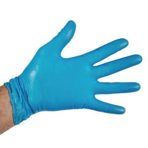 Hygiplas vinyl handschoenen blauw poedervrij L (100 stuks)