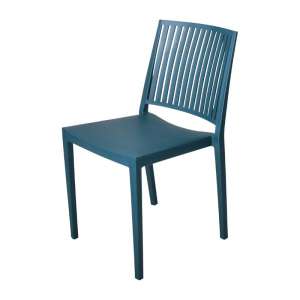 Baltimore stapelbare polypropyleen stoelen blauw (4 stuks)