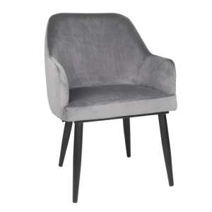 Bolero Lia Velvet stoelen grijs (2 stuks)