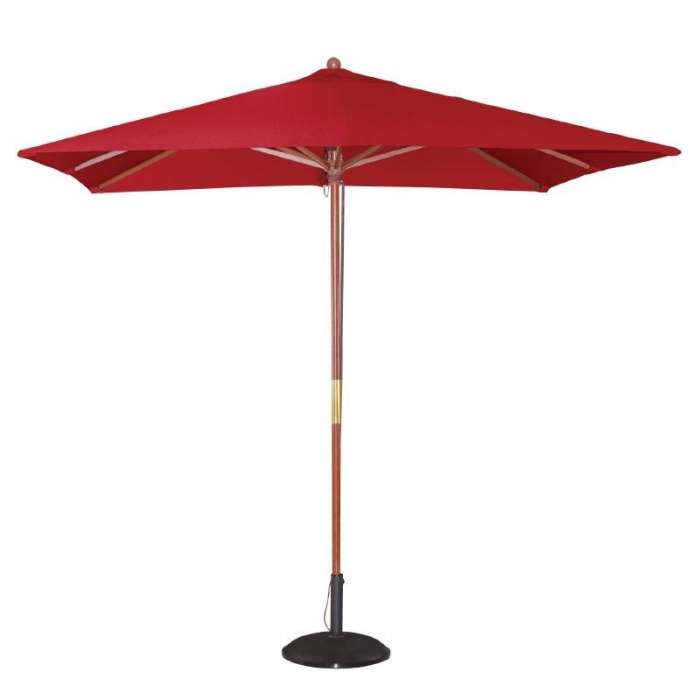 Trottoir Gelach vertegenwoordiger Bolero vierkante rode parasol 2,5 meter