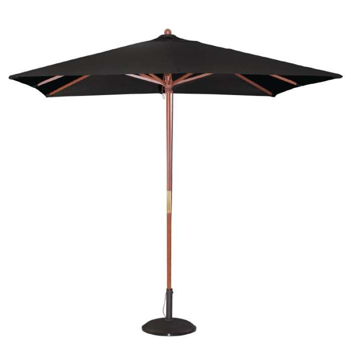 Bolero vierkante zwarte parasol