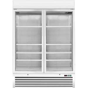SARO Vrieskast met ventilator koeling 2 glasdeuren - D 920 - wit