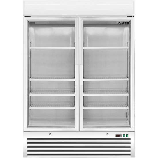 SARO Vrieskast met ventilator koeling 2 glasdeuren - D 920 - wit